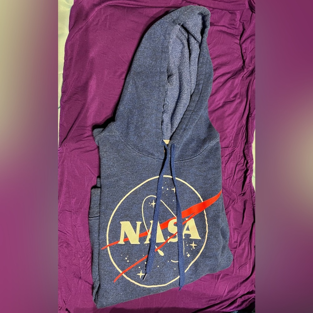 Cute NASA hoodie. Tag says large fits like a small.